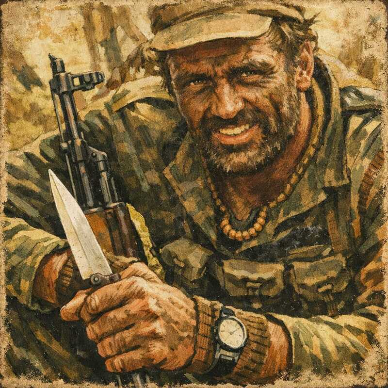 Painted tribute portrait of Mike West